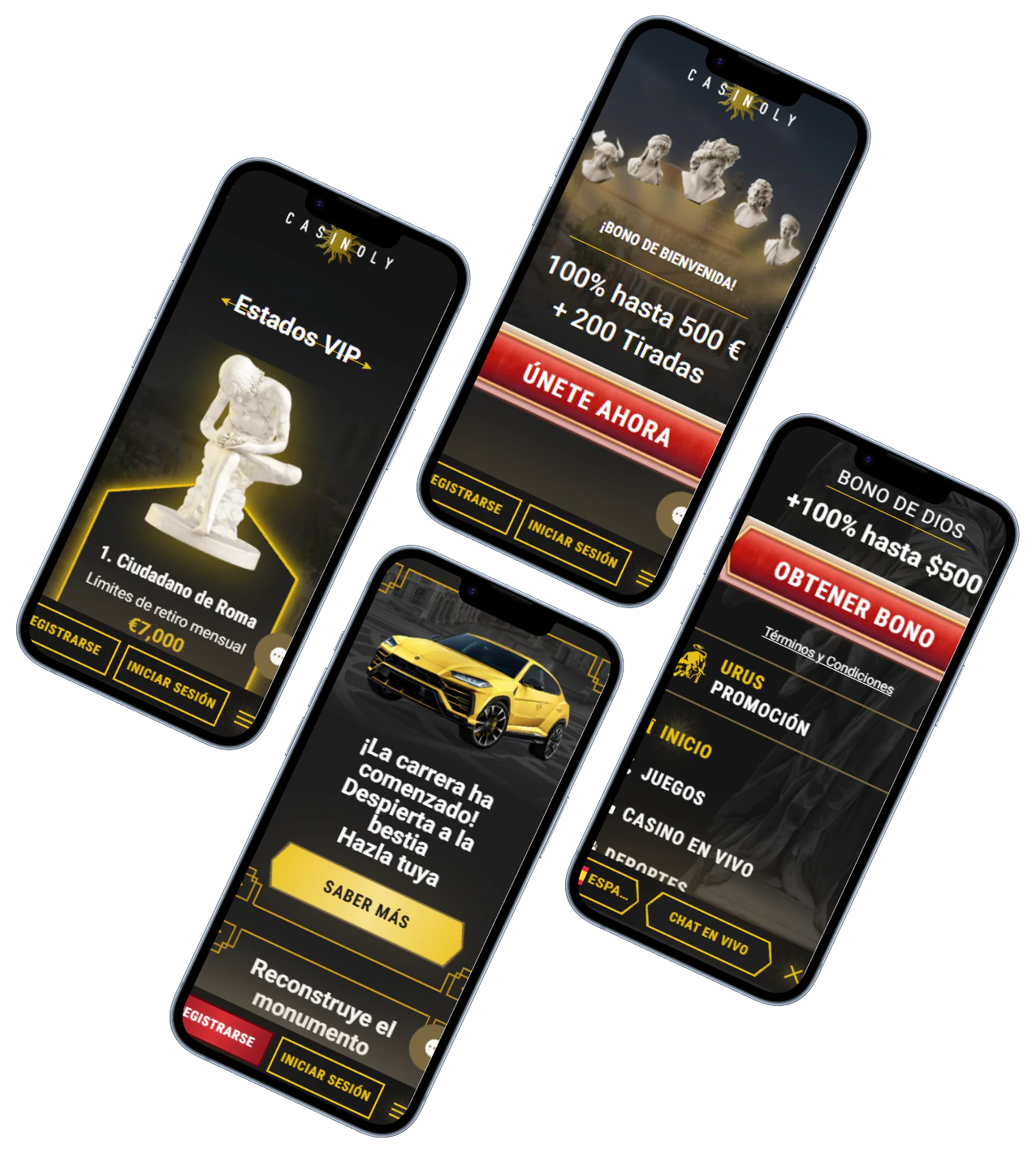 Casinoly Casino versión móvil con bonos, programa VIP y promociones